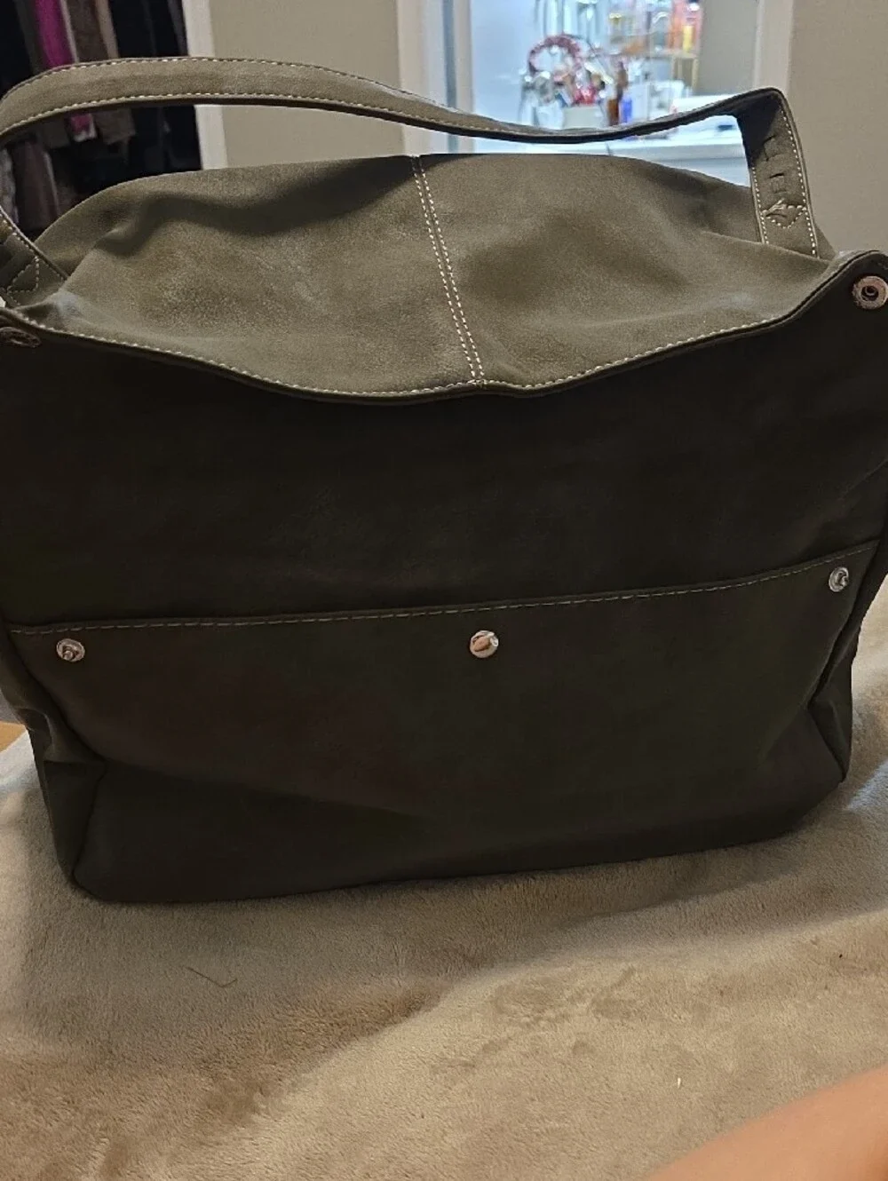 Men's Olive Green Shoulder Bag - Stylish Everyday Carry